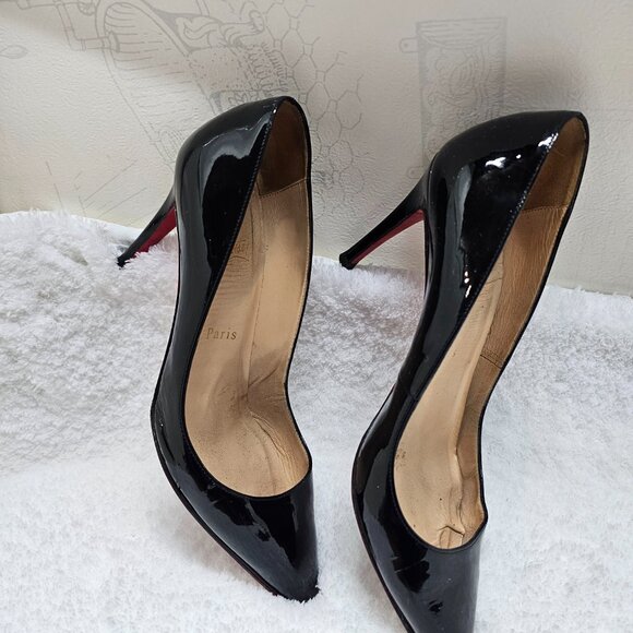 Christian Louboutin Pointed Toe Patent Le Women Pumps Size 37.5 Pre-owned - Picture 7 of 8